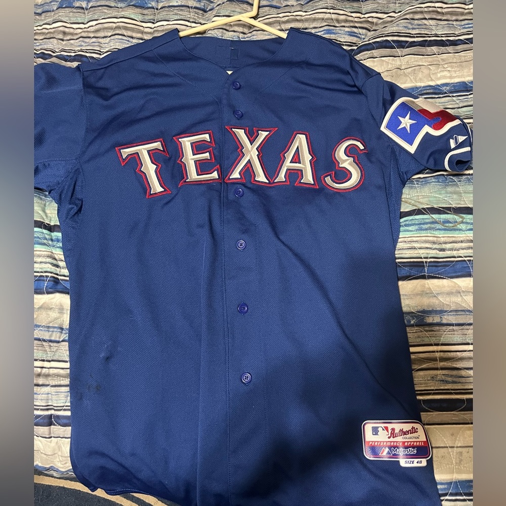 Texas Rangers Blank Stitched jersey Size 48
